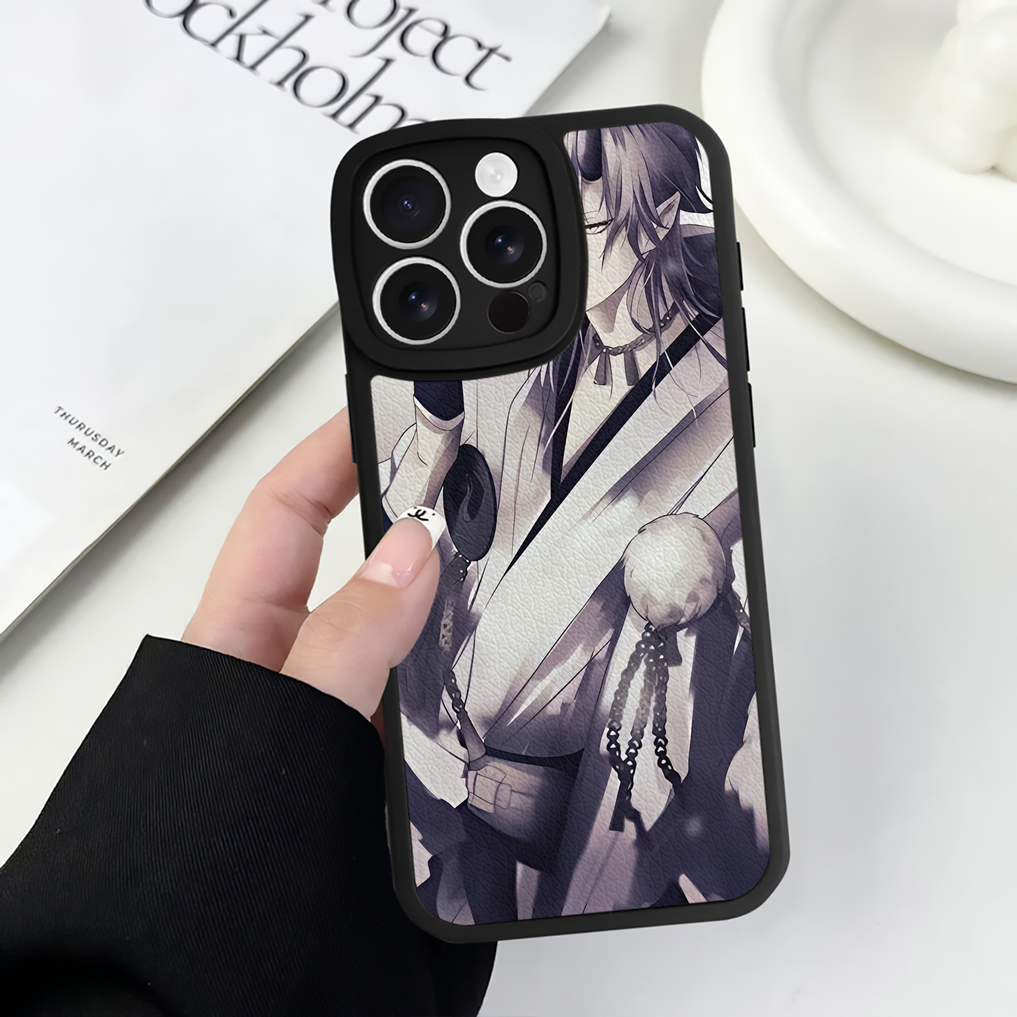 （画像用） 刀剣乱舞 Touken Ranbu 【iPhone 16シリーズ対応】シリコンスマホケース（レザー調） 材質：シリコン